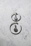 Silver Color Women's Double Bijouterie Hoop Earring Set 130753 - 2