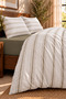 100% Cotton 160 Tc (63 Thread) Double Duvet Cover Set with Green Stripes - 3