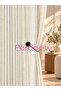 Luxury Net Ecru Tulle Curtain, Modern and Aesthetically Pleasing, Straight Cut (with Extra Foam), Suitable for Any Room. - 5