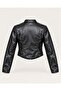 Trend Crop Leather Jacket Coat - 2