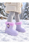 Girls' and Boys' Unisex Waterproof Rain Boots with Fur Inside - 3