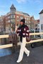 Burgundy Oversized Sweater with Heart Detail - 3