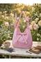 Pöti̇kare Patterned Vintage Bow Tie Bag-Pink - 2