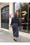 Imported Trench Coat Torino Fabric Polka Dot Pattern Belt Included Belt Detail Lined Design Suit - 6