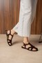 Sara Genuine Leather Cross-Strap Women's Sandals - 3