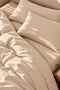 100% Cotton 160 Tc (63 Thread) Double Duvet Cover Set Beige - 2
