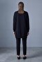 Women's Leather Detailed Stone Decorated Tunic 10809Tun - 3