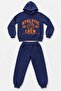 Boys' Hooded Basketball Printed Winter Tracksuit Set - 2