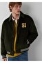Jeans Back-Printed Loose Fit Corduroy Men's Jacket.