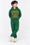 Boys' Hooded Basketball Printed Winter Tracksuit Set