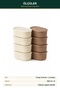 8-Piece Mini Storage Container Set 400 ml with Lid Cream Mocha Nuts Breakfast Container - 5