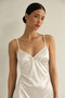 Women's Silky Satin Strapless Mini Nightgown with Gathered Bust - 4