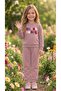 Girl's Winter Tracksuit Set Sweatshirt Bottoms Cotton Three-Thread Ribbed 3-4-5-6-7 Years Old (Please Choose One Size Larger) - 5