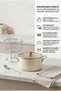 Enamel 22 cm Pro Frying and Yogurt Pot Ivory