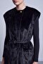 Women's Pocket Detailed Belted Plush Vest 15303