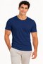 Men's Cotton and Elastane Blend Crew Neck Short Sleeve Basic T-Shirt Flexible Comfortable Cut Casual T-Shirt 1316