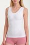 Night White Thick Strap Women's Corset Tank Top 6055