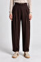 Pleated Polyviscon Trousers Lby0104 Brown - 5