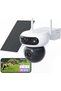 EZVIZ 4G LTE 8MP (4MP+4MP Dual Lens) Solar Powered CCTV Camera, 4G/Wi-Fi Auto Switching, 10400mAh Large Battery, AOV 2.0 Mode, Human/Vehicle Detection, Colorful Night Vision, CB90X Kit