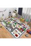 Yuhome Rectangular Area Rug, Multi-Colored Polyester, Machine Made, Non-Slip, Washable, and Resistant.