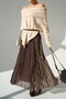 Women's Vanilla Madonna Collar Asymmetrical Cut Knitwear Sweater - 4