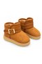 Girls Boys Baby First Step Boots Velcro Mini Boots Slippers Warm Fur Inside Comfortable Light Sole