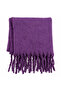 Imported Puffy Cherry Scarf Shawl - Curled Scarf Shawl - Puffy Cherry Soft Shoulder Shawl - Purple - 2