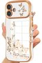 ZTOFERA for iPhone 16 Plus Case Cute Curly Wave Frame - White