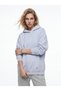 Regular Fit Faded Fabric Hooded Lilac Sweatshirt - 4