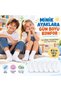 Children's White Socks Set of 12 Thin Stitched Soft Breathable School Daily Comfortable Socks Set for 5-11 Years Old - 2