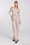 Open Shoulder Tie-Up Modal Suit Lby0105 Stone