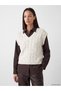 Alita City Lcw Everyday Ecru Knitwear Patterned Short Women's Sweater with a Difference