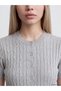 Alita City Lcw Vision Gray Knitwear Patterned Women's Cardigan with a Difference - 3
