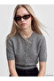 Esvab • Modern & Distinctive Zero Roba Collar Women's Knitwear Cardigan - 2