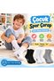 Children's Sports Socks Set of 3 Black White Gray Fine Stitched Scented Wash Soft Flexible Daily Socks Set - 2