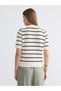 Nevavm Farkıyla Lcw Everyday Ecru Knitwear Striped Women's Cardigan - 4