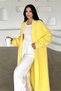 Women's Oversized Long Knit Cardigan – Pink, Stone, Beige, Black, Brown, Yellow, Baby Blue - Standard Size - 6