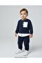 Boy's 1-2-3-4 Years Old Winter 3 Threaded Knitted 2-Piece Top and Bottom Tracksuit Set
