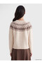 Alita City Lcw Everyday Ecru Knitwear Patterned Short Women's Cardigan with a Difference - 4