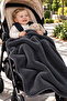 Wellsoft Baby Kids Blanket 100X150 cm Soft Swaddle Stroller Nursery Kindergarten Cover |   Anthracite - 4