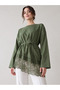 Women's Lace Detailed Belted Modal Tunic