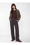 Alita City Lcw Everyday Brown Knitwear Plain Women's Cardigan with a Difference - 3