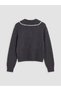 Sparkling Choices from Shining Store Bebe Roba Collar Wool Blend Women's Knitwear Sweater - 7