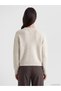 Alita City Lcw Everyday Beige Knitwear Plain Midi Women's Cardigan with a Difference - 4