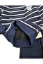 Boys' Striped 1-2-3-4 Years Old Winter 3 Threaded Ribbed 2-Piece Top and Bottom Tracksuit Set - 6