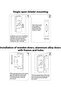 Smart Lock Glass Door Lock WiFi Remote Unlocking TY APP Fingerprint Password IC Card Mechanical Key Unlocking Methods Door Lock Interchangeable Lock Body Direction for 10-12mm Thickness - 7