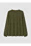 Alita City Lcw Grace Green Combed Cotton Embroidered Tie Collar Long Sleeve Women's Blouse with a Difference - 6