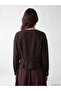 Alita City Lcw Modest Brown Plain Oval Neck Long Sleeve Women's Blouse with a Difference - 4