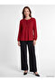 Two Mt Shop Quality Lcw Grace Red Combed Cotton Embroidered Tie Collar Long Sleeve Women's Blouse - 2