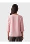 Alita City Farkıyla Lcw Everyday Pink Aerobin Plain Collar Three Quarter Sleeve Women's Blouse - 4